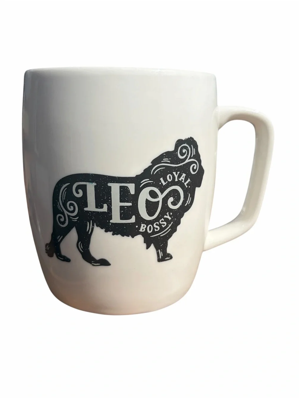 THRESHOLD LEO ZODIAC COFFEE MUG WHITE CERAMIC 12 OZ